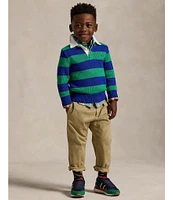 Polo Ralph Lauren Little Boys 2T-7 Long-Sleeve Striped Rugby Sweater