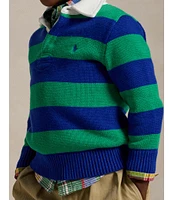 Polo Ralph Lauren Little Boys 2T-7 Long-Sleeve Striped Rugby Sweater