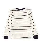 Polo Ralph Lauren Little Boys 2T-7 Long-Sleeve Striped Waffle-Knit T-Shirt