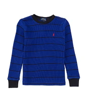 Polo Ralph Lauren Little Boys 2T-7 Long-Sleeve Striped Waffle-Knit T-Shirt