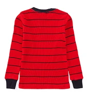 Polo Ralph Lauren Little Boys 2T-7 Long-Sleeve Striped Waffle-Knit T-Shirt