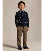 Polo Ralph Lauren Little Boys 2T-7 Long-Sleeve Varsity-Inspired Cardigan