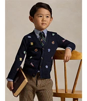 Polo Ralph Lauren Little Boys 2T-7 Long-Sleeve Varsity-Inspired Cardigan