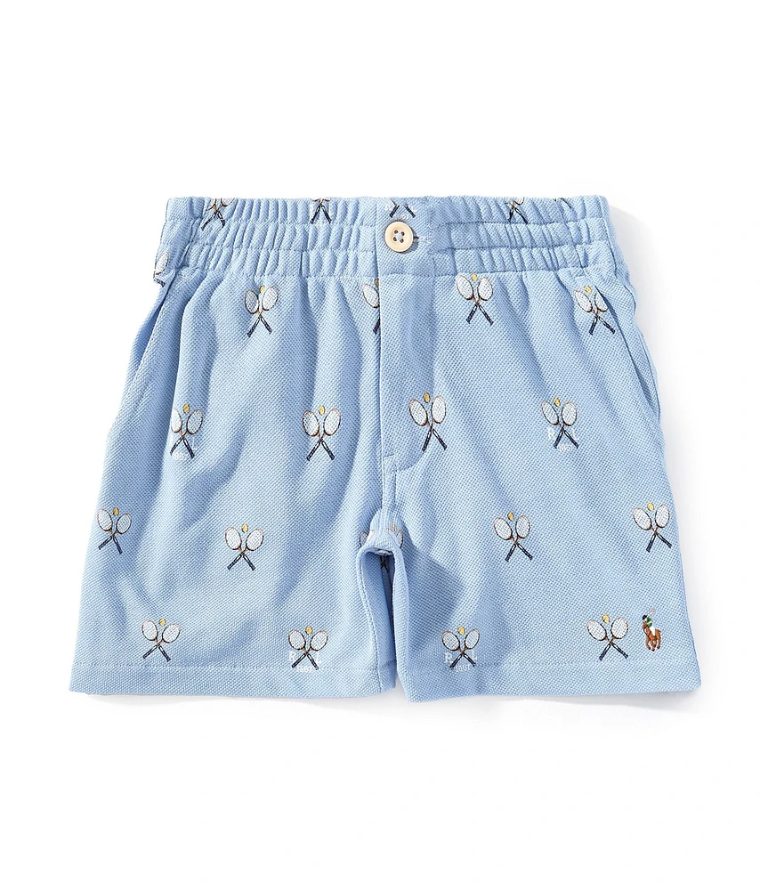 Polo Ralph Lauren Little Boys Polo Prepster Tennis-Print Mesh Shorts