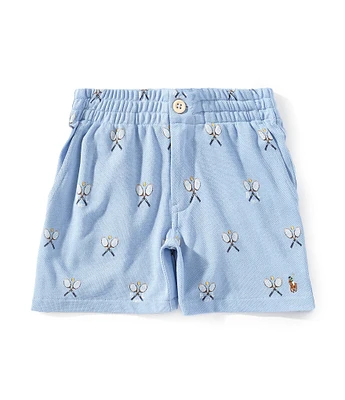 Polo Ralph Lauren Little Boys Polo Prepster Tennis-Print Mesh Shorts