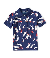 Polo Ralph Lauren Little Boys 2T-7 Short-Sleeve Abstract-Sailboat-Print Mesh Polo Shirt