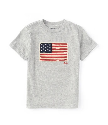Polo Ralph Lauren Little Boys 2T-7 Short Sleeve Americana Flag Jersey T-Shirt