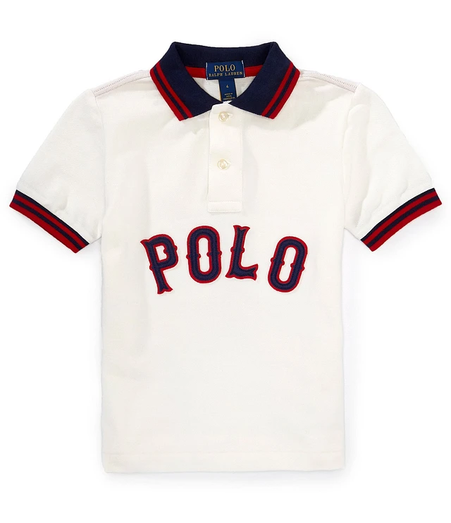 Polo Ralph Lauren Little Boys Short-Sleeve Baseball-Logo Mesh Polo