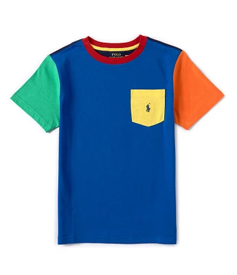 Polo Ralph Lauren Little Boys 2T-7 Short Sleeve Color-Blocked Pocket T-Shirt