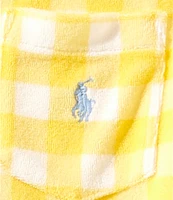 Polo Ralph Lauren Little Boys 2T-7 Short-Sleeve Gingham Printed Polo Shirt & Matching Shorts Set
