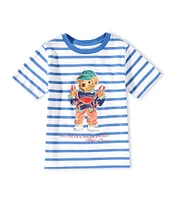 Polo Ralph Lauren Little Boys 2T-7 Short-Sleeve Polo Bear Striped Jersey T-Shirt