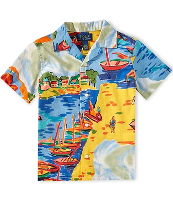 Polo Ralph Lauren Little Boys 2T-7 Short-Sleeve Riviera-Print Poplin Camp Shirt