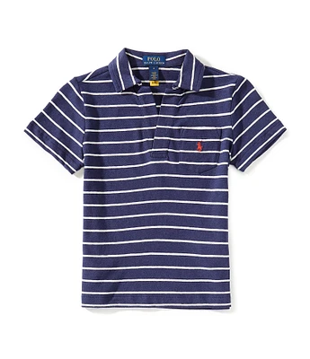 Polo Ralph Lauren Little Boys 2T-7 Short-Sleeve Striped Linen-Blend Polo Shirt