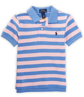 Polo Ralph Lauren Little Boys 2T-7 Short Sleeve Striped Mesh Polo Shirt