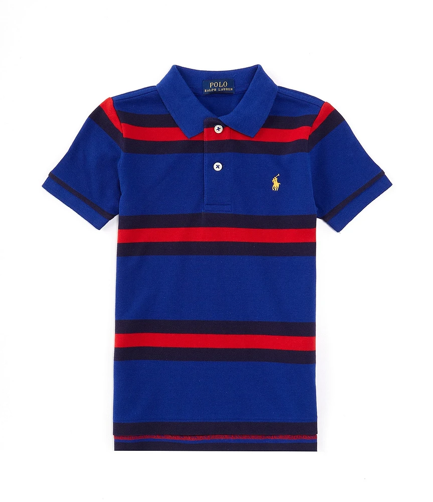 Polo Ralph Lauren Little Boys 2T-7 Short Sleeve Striped Mesh Polo Shirt