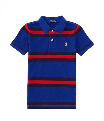 Polo Ralph Lauren Little Boys 2T-7 Short Sleeve Striped Mesh Polo Shirt