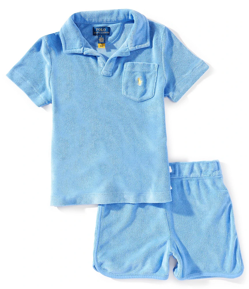Polo Ralph Lauren Little Boys 2T-7 Short-Sleeve Terry Cloth Polo Shirt & Matching Shorts Set