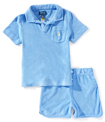 Polo Ralph Lauren Little Boys 2T-7 Short-Sleeve Terry Cloth Polo Shirt & Matching Shorts Set