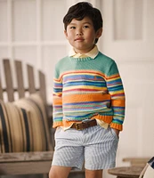 Polo Ralph Lauren Little Boys 2T-7 Stretch Seersucker Shorts