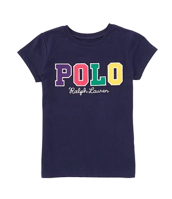 Polo Ralph Lauren Little Girls 2T-6X Cap-Sleeve Corduroy-Logo Jersey T-Shirt