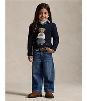 Polo Ralph Lauren Little Girls 2T-6X Cropped Wide Leg Jeans