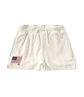 Polo Ralph Lauren Little Girls 2T-6X Flag Applique French Terry Shorts