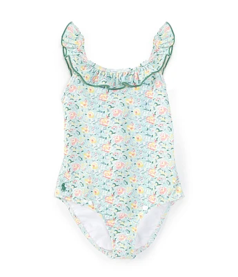 Polo Ralph Lauren Little Girls 2T-6X Floral Ruffled One-Piece Swimsuit