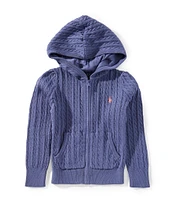 Polo Ralph Lauren Little Girls 2T-6X Full-Zip Mini Cable Sweater