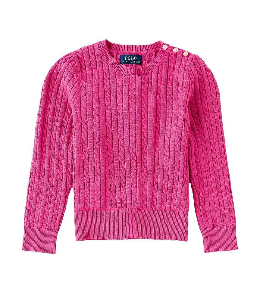 Polo Ralph Lauren Little Girls 2T-6X Long-Sleeve Cable-Knit Sweater