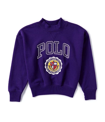 Polo Ralph Lauren Little Girls 2T-6X Long-Sleeve Logo Crest Fleece Sweatshirt