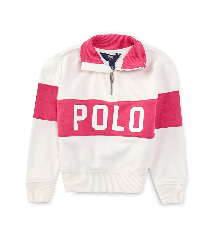 Polo Ralph Lauren Little Girls 2T-6X Long Sleeve Logo-Detailed French Terry Pullover