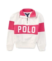 Polo Ralph Lauren Little Girls 2T-6X Long Sleeve Logo-Detailed French Terry Pullover