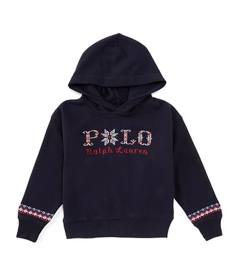 Polo Ralph Lauren Little Girls 2T-6X Long-Sleeve Logo Fleece Hoodie