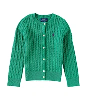 Polo Ralph Lauren Little Girls 2T-6X Long-Sleeve Mini-Cable Cardigan