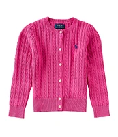 Polo Ralph Lauren Little Girls 2T-6X Long-Sleeve Mini-Cable Cardigan