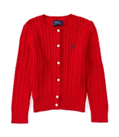 Polo Ralph Lauren Little Girls 2T-6X Long-Sleeve Mini-Cable Cardigan