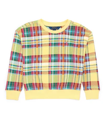 Polo Ralph Lauren Little Girls 2T-6X Long-Sleeve Plaid French Terry Sweatshirt