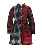 Polo Ralph Lauren Little Girls 2T-6X Long-Sleeve Plaid Fun Shirtdress