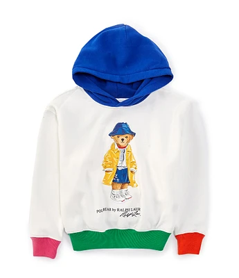 Polo Ralph Lauren Little Girls 2T-6X Long Sleeve Polo Bear Graphic Fleece Hoodie