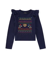 Polo Ralph Lauren Little Girls 2T-6X Long-Sleeve Polo Bear Jersey T-Shirt