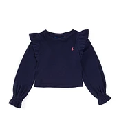 Polo Ralph Lauren Little Girls 2T-6X Long-Sleeve Ruffled Top