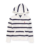 Polo Ralph Lauren Little Girls 2T-6X Long-Sleeve Striped Hooded Sweater