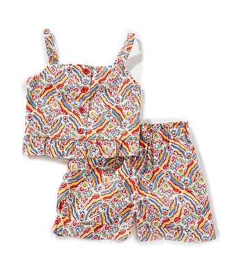 Polo Ralph Lauren Little Girls Riviera Printed Tank Top & Short Set