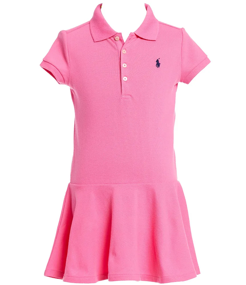 Polo Ralph Lauren Little Girls 2T-6X Short-Sleeve Mesh Dropwaist Polo Dress