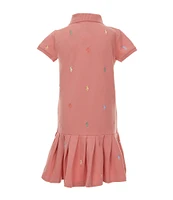 Polo Ralph Lauren Little Girls Short-Sleeve Polo Pony Stretch Mesh Drop-Waist Dress
