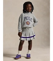 Polo Ralph Lauren Little Girls 2T-6X Striped Pleated Jersey Skort