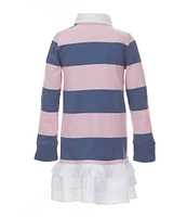 Polo Ralph Lauren Little Girls Striped Rugby Drop-Waist Jersey Dress