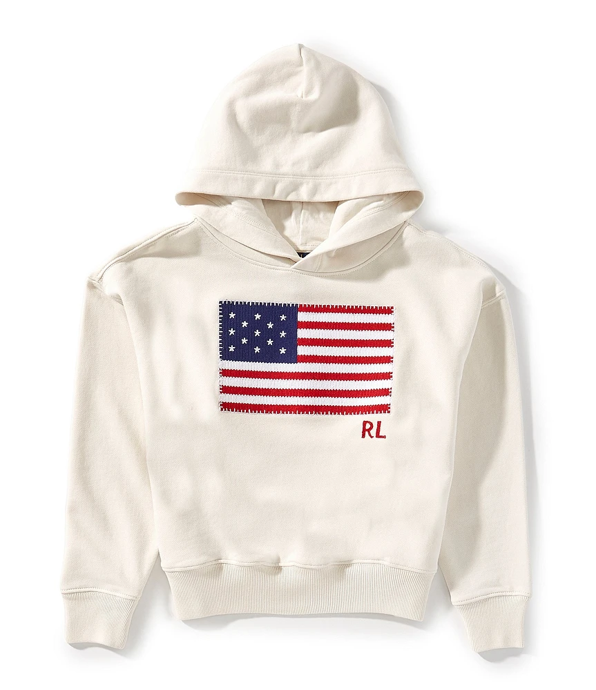 Polo Ralph Lauren Little Girls 4-6X French Terry Flag Applique Hoodie
