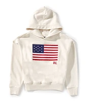 Polo Ralph Lauren Little Girls 4-6X French Terry Flag Applique Hoodie