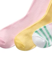 Polo Ralph Lauren Little/Big Girls 4-11 Oxford Stripe/Solid Sock 3-Pack